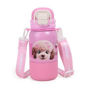 BOTELLA TERMICA CHIMOLA POODLE 500 ML CON CORREA Y VASO (BZ97)