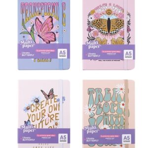 LIBRETA MULTIPAPER T/DURA A5 96H 80GR BUTTERFLY RAYADO (26-23)