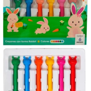 CRAYONES MULTIPAPER CONEJITOS X6U