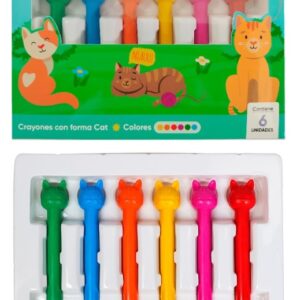 CRAYONES MULTIPAPER GATITOS X6U