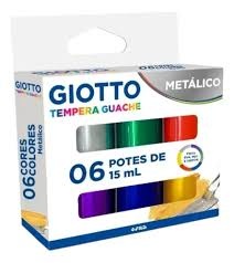 TEMPERA GIOTTO METALICO 15ML X6U (21000)