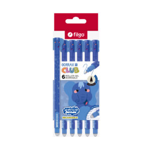 ROLLER GEL BORRABLE FILGO BORRAX SE CLUB ELEFANTE X6U C/U (BRXSE7-C6-CLB11)