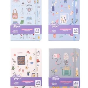 LIBRETA MULTIPAPER T/DURA A5 96H 80GR  PATCH RAYADO (26-27)