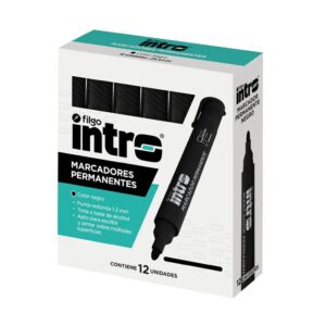 MARCADOR INTRO CLUB PERMANENTE X12U C/U V/COLORES (23-47.03)