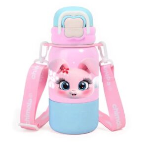 BOTELLA TERMICA CHIMOLA BUNNY 500 ML CON CORREA Y VASO (BZ93)