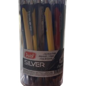 BOLIGRAFO TRABI SILVER PEN TINTA NEGRA X30U (5594)