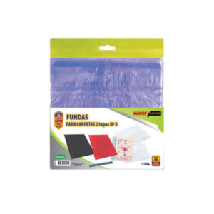 FUNDA LAMA PARA CARPETA 2 TAPAS N3° X10U PVC (2626X3)