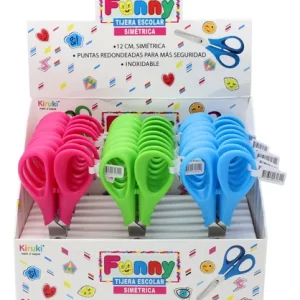 TIJERA KIRUKI ESCOLAR SIMETRICA FUNNY 12 CM X24U C/U (150001)