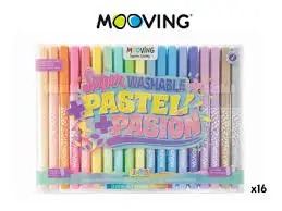 MARCADORES MOOVING COLORING SUPER WASHABLES PASTEL X16U (3021116)