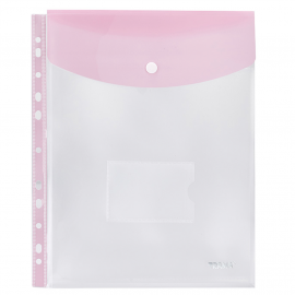 FOLIO TRAMA CON BOTON A4 C/ 11 PERF. COLORES SURTIDOS