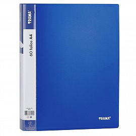 CARPETA TRAMA CON 60 FOLIOS A4 V/COLORES