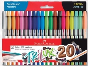 BOLIGRAFO FABER CASTELL TRILUX 20 BLISTER X20U (443240)