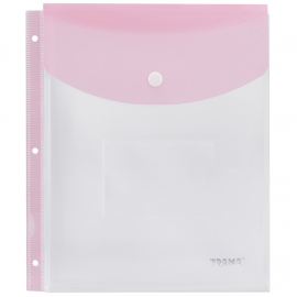 FOLIO TRAMA CON BOTON N° 3 C/ 3 PERF. COLORES SURTIDOS