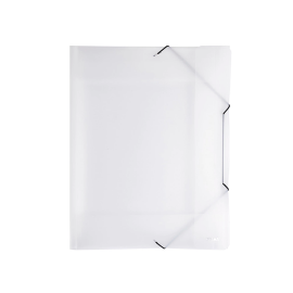 CARPETA TRAMA 3 SOLAPAS C/ELASTICO A3 PP TONALIZADA CRISTAL