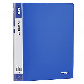 CARPETA TRAMA CON 30 FOLIOS A4 V/COLORES