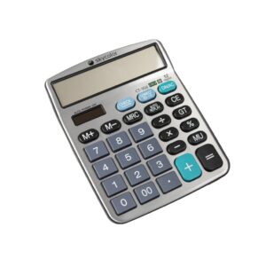 CALCULADORA SKYCOLOR P/ESCRITORIO CT-656 12 DIGITOS SILVER