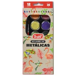 ACUARELAS TRABI MORANDI X12 COLORES METALLIC  + PINCEL
