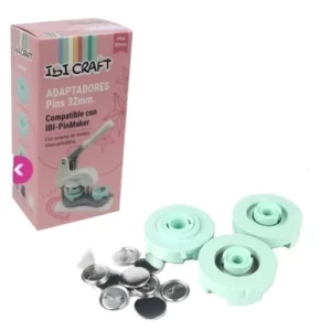 ADAPTADORES IBI CRAFT P/FABRICADORA DE PINS 32MM + 10PINS (659720)