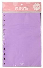 REPUESTO P/CUADERNO MOOVING LOOPS X 30 HJS COLORES LISOS CARTA (1712014)