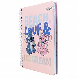 CUADERNO MOOVING PREMIUM 1/2 OFICIO STITCH 96H RAYADO (1231244)