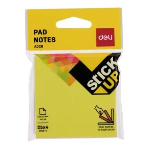 DELI NOTAS ADHESIVAS FLUO STICK UP 25X4 (A02002)