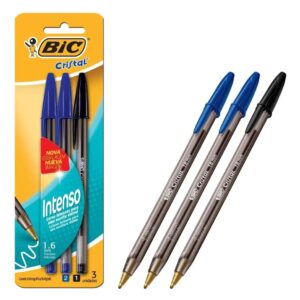 BOLIGRAFO BIC CRISTAL INTENSO AZUL/NEGRO X3U (884631)