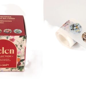 ETIQUETAS IBI CRAFT EN ROLLO ADHESIVAS 4 DISEÑOS HELEN (55758)