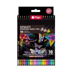 LAPICES DE COLORES FILGO BLACK AND WHITE X18U (PN501-E18-SUR)