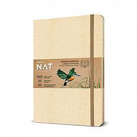 LIBRETA LEDESMA NAT 16X21 X 80H. PUNTEADO C/ELASTICO (9000250)