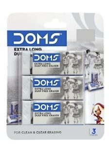 GOMA DE BORRAR DOMS EXTRA LONG BLISTER X3U (8208)