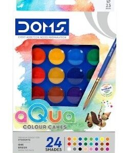 ACUARELA DOMS AQUA X24 COLORES ESTUCHE + PINCEL (N80553)