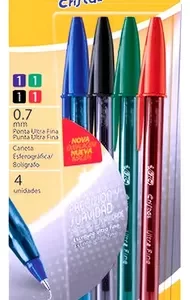 BOLIGRAFO BIC CRISTAL FINE X4U SURTIDAS (878710)
