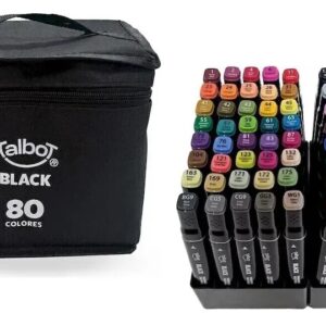 MARCADORES TALBOT BLACK DOBLE PUNTA X80U (8131)