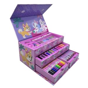 SET DE ARTE CRESKO MINNIE 54 PCS CON CAJONES (KM384)