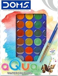 ACUARELA DOMS AQUA X36 COLORES ESTUCHE + PINCEL (N80556)