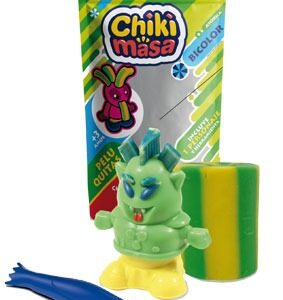 MASA BICOLOR BOLSA PELUQUITAS + PERSONAJE Y HERRAMIENTA CHIKYTOYS (1005)