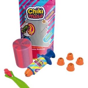 MASA BICOLOR BOLSA PELUQUITAS + 5 PUNTAS Y HERRAMIENTA CHIKYTOYS (1006)