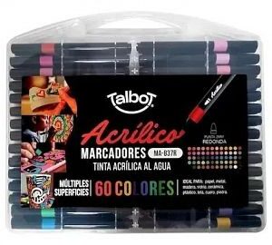 MARCADORES TALBOT ACRILICOS PUNTA REDONDA 2MM X60U (8126)