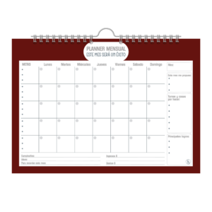 PLANNER MENSUAL 2027 RY OFFICE A3 PERCHITA "BORDO"