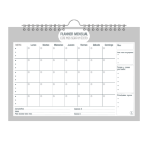 PLANNER MENSUAL 2027 RY OFFICE A3 PERCHITA "GRIS"