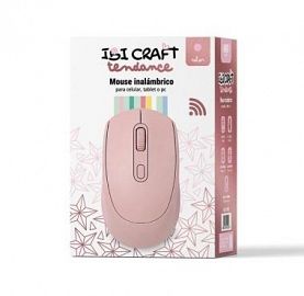 MOUSE INALAMBRICO IBI CRAFT TENDANCE PINK (970030)