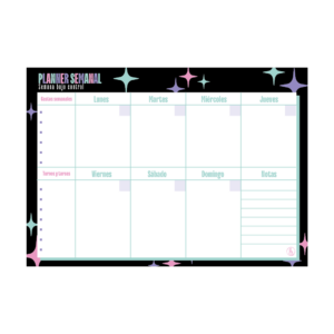 PLANNER SEMANAL 2027 RY A4 LINEA MIX "STARS"