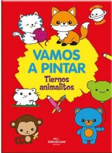 LIBRO COLECCIÓN VAMOS A PINTAR KAWAI - TIERNOS ANIMALITOS EDICIONES INFANTIL  (714-2)