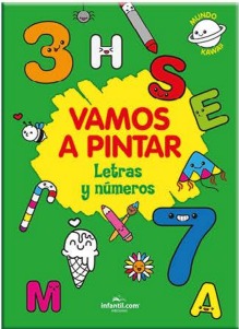 LIBRO COLECCIÓN VAMOS A PINTAR KAWAI - LETRAS Y NÚMEROS EDICIONES INFANTIL  (714-2)