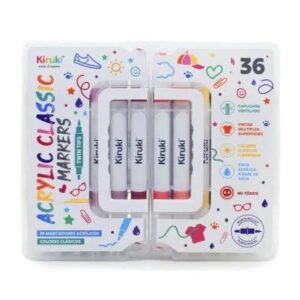 MARCADORES ACRILICOS KIRUKI DOBLE PUNTA X36U (700019)
