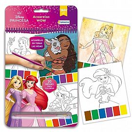 ACUARELAS WOW TAPIMOVIL + LIBRO PARA COLOREAR PRINCESAS.