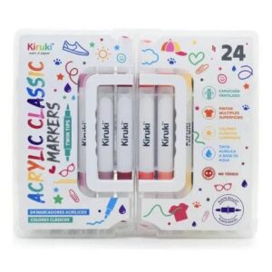 MARCADORES ACRILICOS KIRUKI DOBLE PUNTA X24U (700118)