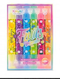 RESALTADORES KIRUKI FRUITS DOBLE PUNTA NEON X6U (180013)