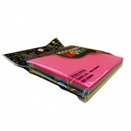 NOTAS ADHESIVAS MOOVING 76X76X100 BLOCK MIX COLORS FLUO (2100115)