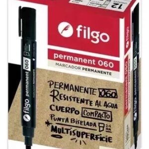 MARCADOR FILGO PERMANENTE 060 PUNTA REDONDA X12U C/U (PM060-C12)